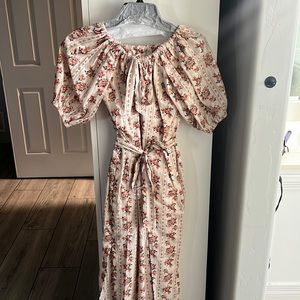 Floral print midi dress